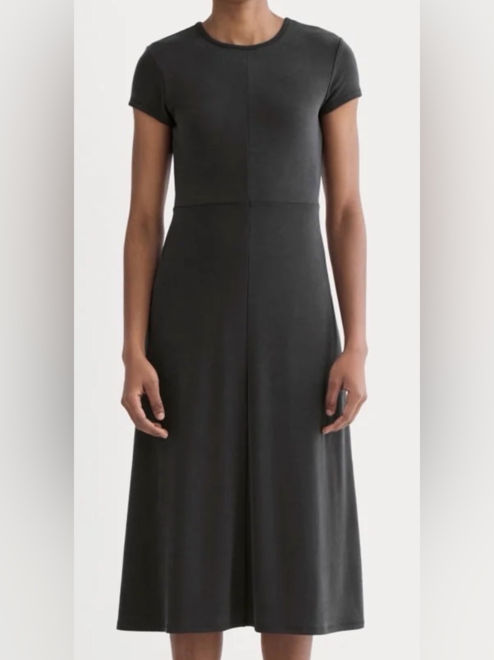 Everlane The Midi Tee Dress in Butterknit Black S